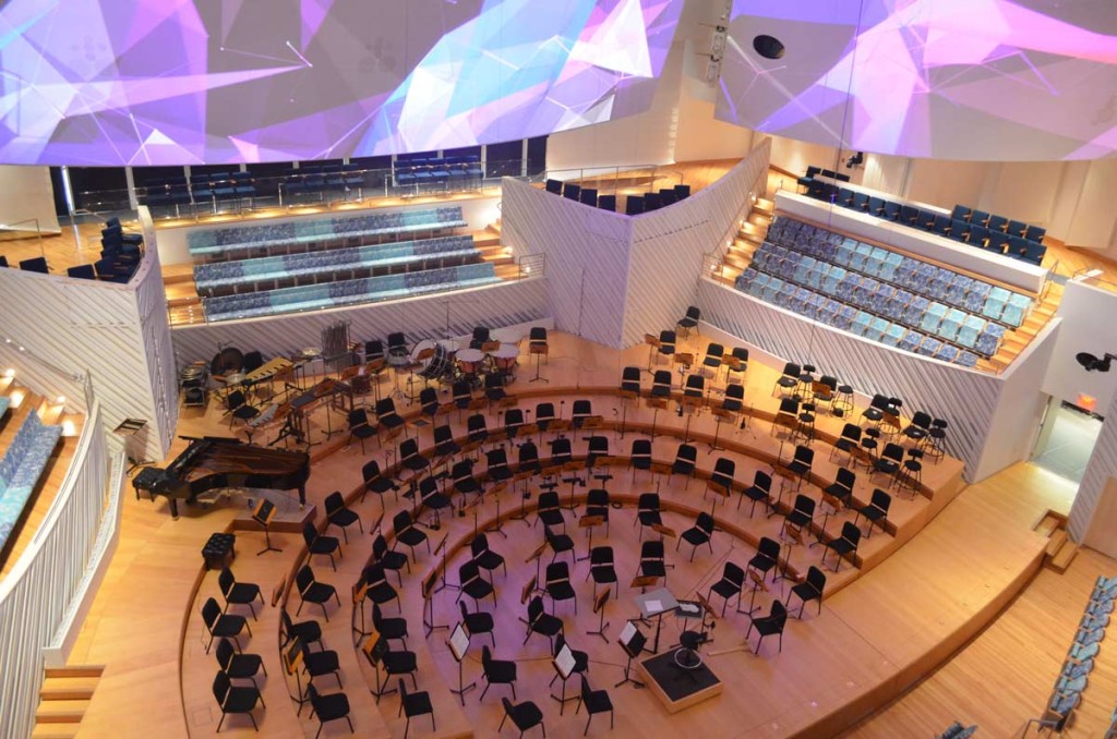 Concert hall at New World Symphony, Miami Beach, FL.