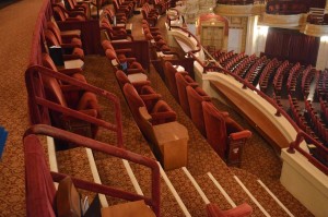 Premium seating with table service at Palace Theatre, Playhouse Square, Cleveland, OH. (Photo by Paul Sanow, ASTC)
